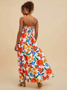 Travachic Đầm Maxi Ôm Body In Hoa Dệt Kim Cho Nữ - Nhiều màu - Xem 2
