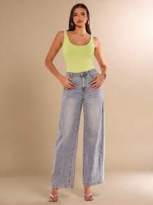 SHEIN BAE 女式简约百搭百搭双层莫代尔修身吊带紧身衣，春夏