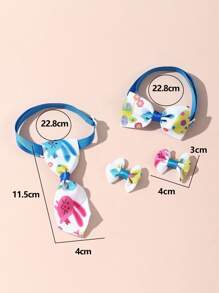 PETSIN Conjunto de 3 accesorios para mascotas de Pascua: corbata de moño, tocado, collar - Multicolor - Ver 4