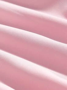 SHEIN MOD 大码浪漫粉色蕾丝拼布迷你连衣裙，适合约会或度假