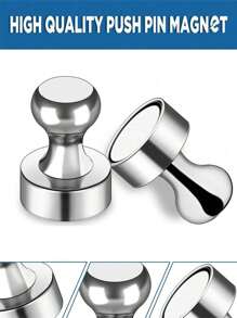 10Pcs Fridge Magnets For Whiteboard, Refrigerator Magnets, Fridge Magnets Adult, Small Push Pin Magnets For Whiteboard, Fridge, Office, Classroom And Map Magnets Silver, Home Decor, Wall Decor, Office Decor, Room Decor, Kitchen Decor, Bedroom Decor, Room Decoration Stuff, Home Decor Items