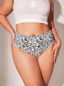 LUVLETTE Plus 3-Pack Basics Floral Patterned Low-Rise Seamless No-Show Women Underwear Briefs - Multicolor - View 13