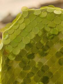 Poéselle 女士度假海滩亮片露背吊带连衣裙