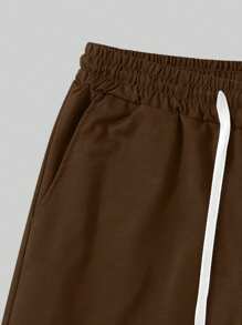 Chillumni Plus Size Men's Drawstring Waist Wide Pocket Loose Casual Shorts - Multicolor - View 3