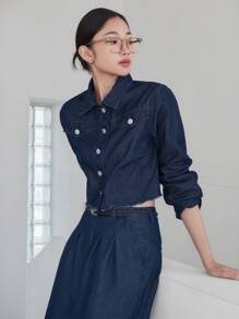 DAZY New Spring Style Relaxed Fit Women Denim Set - Blue - View 4