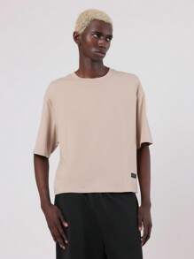 SUMWON Oversized T-Shirt mit Amalfi Coast Grafik aus der Vacation Club Sommer Strandresort Kollektion, Boxiger Schnitt, Lässig Streetwear, Lässig Reise T-Shirt - Khaki - Übersicht 2