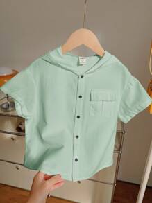 1pc Young Boys Casual College Style White Batwing Loose Fit Comfortable Short Sleeve Shirt Versatile For Outdoor, School, Holiday Party, Home, Travel, Spring/Summer