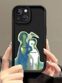 ROMWE Grunge Punk 1 件剪影图案手机壳适用于 Apple iPhone 11 12 13 14 15 Pro Max 16 - 彩色 - 查看 2
