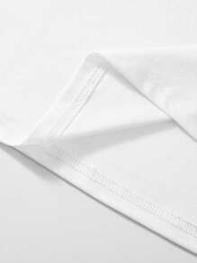 SHEIN Casual Loose Scissors Print Short Sleeve T-Shirt, Spring/Summer - Multicolor - View 5