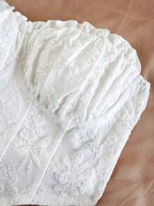 SHEIN WYWH Crop top senza maniche con vita stretta, texture e balza sul fondo, per donna taglia comoda, adatto per festa, date, San Valentino, pomeriggio con tè, spiaggia, crociera, vacanze, Pasqua, Carnevale, Capodanno cinese, gite in auto
