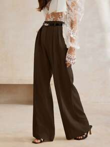 Anewsta 女式现代时尚简约阔腿西装裤，春夏