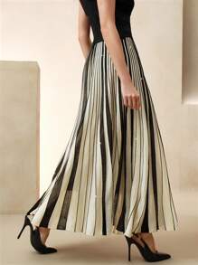 Anewsta 女士优雅、商务休闲、朴素、复古风褶皱亮片针织裙