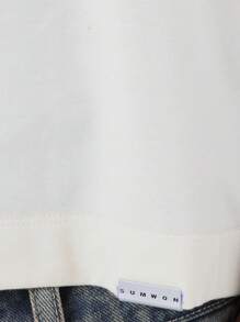 SUMWON 个性 T 恤超大宽松都市街头时尚印花图案 T 恤 Risk Rebel 设计棉质夏季节日音乐会休闲凉爽上衣