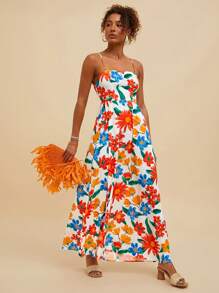 Travachic Đầm Maxi Ôm Body In Hoa Dệt Kim Cho Nữ - Nhiều màu - Xem 4