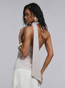 Athîral 女士无袖纯色斜肩简约时尚背心适合夏季