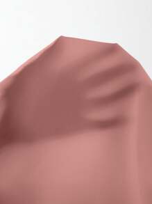 SHEIN Clasi 鏤空貝殼邊素色上衣 - 藕粉色 - 查看 5
