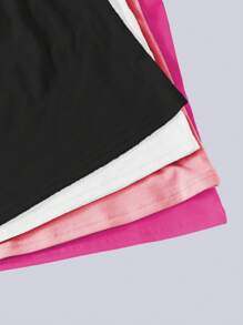 4 piezas Tops tipo camisilla para niñas, ajuste regular, camiseta interior cómoda, diseño sencillo adecuado para todas las estaciones. El diseño sencillo lo hace fácil de combinar, adecuado para uso en las 4 estaciones. Tela de punto suave, elástica y transpirable, lavable a máquina, ajuste cómodo y fácil cuidado. Conjuntos a juego de mamá e hija (se venden 4 piezas por separado)