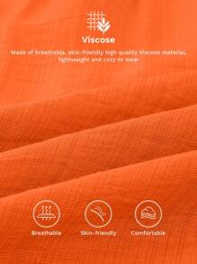 SOLERSUN Women's Casual Beach Vacation Style Halter Neck Drawstring Pleated Front Ruffle Hem Wide Leg Jumpsuit - Orange - View 4