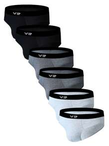 Manfinity Underwear&Sleepwear Basics 5pcs/Set Plus Size Men's Underwear, Men's Triangle Briefs, Shorts, Suitable For All Seasons - Multicolor - View 3