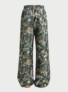 Manfinity VCAY Pantalón casual de uso diario para hombres, minimalista y de moda - Caqui - Ver 2