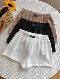Comfortcana Women Letter Jacquard Wide Leg Shorts Set,Shorts For Summer