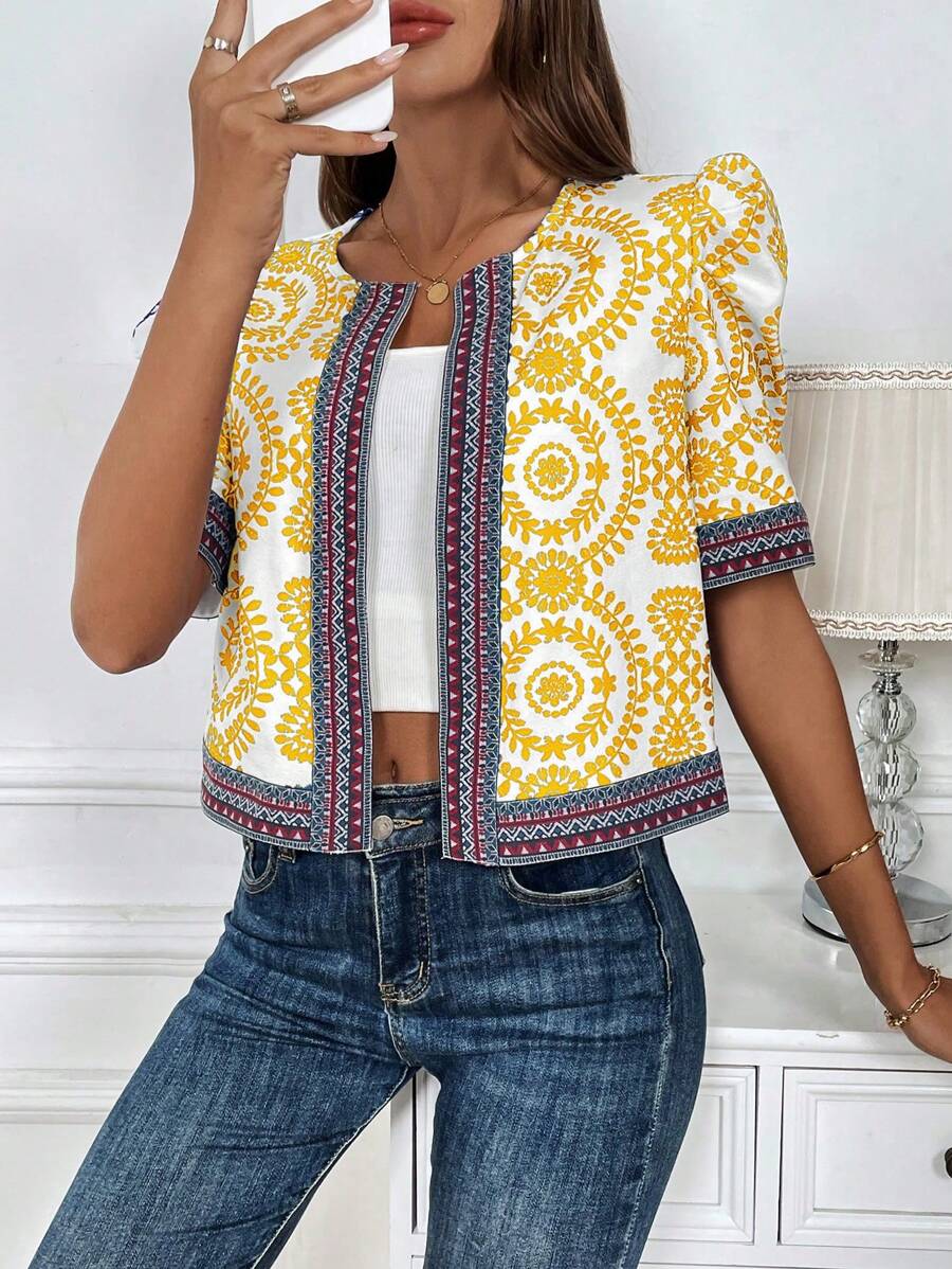 SHEIN LUNE Women's Jacket, Minimalist & Fashionable, Suitable For Summer - Multicolor - View 1