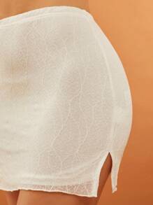 NYA SZN Falda texturizada de mini abertura para verano, festivales de música, vacaciones elegantes, vacaciones de primavera, almuerzos y atuendos para la playa para mujeres