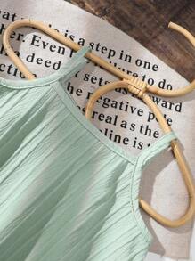 2 件女婴休闲时尚无袖上衣和短裤套装，绿色夏季服装，清爽可爱的春季休闲度假装 - 彩色 - 查看 5