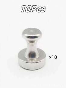 10Pcs Fridge Magnets For Whiteboard, Refrigerator Magnets, Fridge Magnets Adult, Small Push Pin Magnets For Whiteboard, Fridge, Office, Classroom And Map Magnets Silver, Home Decor, Wall Decor, Office Decor, Room Decor, Kitchen Decor, Bedroom Decor, Room Decoration Stuff, Home Decor Items