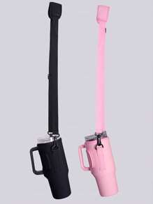 1 Stück 1,2 Liter Wasserflasche Hülle, tragbare Reise Träger Tasse Halter Abdeckung mit Riemen, Griff, isolierte Tassen Hülle, passend für große Tassen Hülle