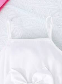 2pcs/Set Girls Elegant Office Style Short Sleeve Jacket And Cami Dress For Summer