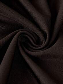 SHEIN Teen Girl Brown Contrast Plaid Casual Sports Cake Skirt Dress