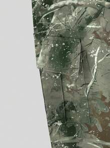 SHEIN Young Boy Game Console Printed Short Sleeve T-Shirt & Tree Branch Printed Cargo Pants Casual 2 Pieces Set - Grey - View 5