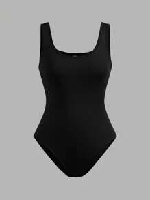 SHEIN EZwear Bộ 4 bộ đồ liền thân không tay cổ tròn thường ngày dành cho nữ, dáng ôm, thích hợp cho mùa hè - Nhiều màu - Xem 9