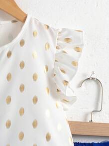 Conjunto de 2 piezas para niña preadolescente que incluye top con volantes de lentejuelas y falda midi con estampado floral retro, además de un pañuelo, adecuado para festivales, fiestas y reuniones