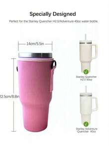 1 Stück 1,2 Liter Wasserflasche Hülle, tragbare Reise Träger Tasse Halter Abdeckung mit Riemen, Griff, isolierte Tassen Hülle, passend für große Tassen Hülle