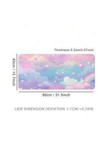 Alfombrilla de ratón con diseño de Nubes de Caramelo, Alfombrilla de escritorio grande, Alfombrilla para teclado, Borde con cierre antideslizante, Aumentada y engrosada, Operación de juego precisa, Alfombrilla de escritorio para juegos en el hogar, de vuelta al colegio