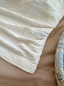 SHEIN WYWH Top a canotta aderente a costine extra large in maglia bianca con collo alto, adatto per vacanze