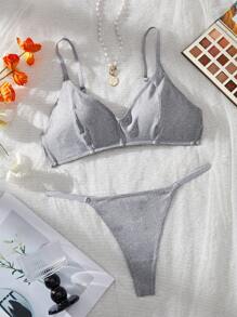 2 piezas de sujetadores inalámbricos simples y casuales para mujer, brasier cómodo sin relleno ni forro