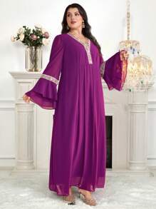 Al Najma Plus Size Women Turkish & Arabic Style Traditional Long Tunic