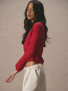 MUSERA Knit Popper Fastening Long Sleeve Fitted Top Spring Summer Cute Vacation 90's Y2k Al Fresco Airport Holiday Fall Back To School Autumn Winter Everyday Christmas Thanksgiving Chic