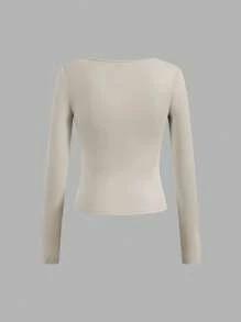 SHEIN EZwear 3 chiếc áo thun ngắn tay cắt ngắn thường ngày, vừa vặn cho nữ, mùa hè - Nhiều màu - Xem 6