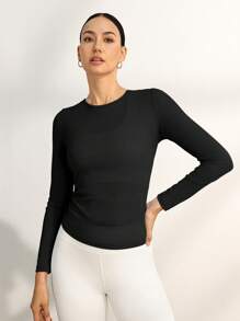 Activina Activina Women's Backless Twist Back Long Sleeve Casual Sports Workout T-Shirt