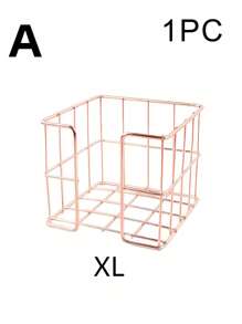 SHEIN 1/2pcs Modern Memo Clip, Metal Wire Desktop Self-Adhesive Notepad Holder, Rose Gold Memo Holder, Cute Memo Cubes, Stand, Distributor, Office Notepad Holder For Desk Organizer, Mesh Memo Rack, Pen, Desktop Self-Adhesive Notepad, Home Office, School Desk Container Back To School - Multicolor - View 9