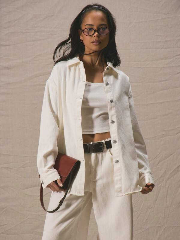 MUSERA 超大款纽扣长袖牛仔衬衫，适合春夏、度假、90年代、Y2K风格，户外、西部乡村、假日、街头风、办公室、返校季、秋冬、纳什维尔休闲、日常工作、办公室休闲、秋冬时尚。