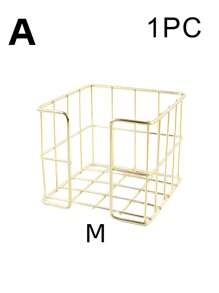 SHEIN 1/2pcs Modern Memo Clip, Metal Wire Desktop Self-Adhesive Notepad Holder, Rose Gold Memo Holder, Cute Memo Cubes, Stand, Distributor, Office Notepad Holder For Desk Organizer, Mesh Memo Rack, Pen, Desktop Self-Adhesive Notepad, Home Office, School Desk Container Back To School - Multicolor - View 7