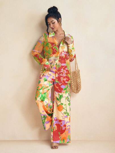 Eva Novielli Top tipo camiseta de bragas estampado multicolor de verano, blusa de vacaciones de verano colorida para la playa