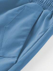 Claim Dot Men's Solid Color Drawstring Waist Wide Leg Loose Casual Shorts, Men's Multi-Pocket Work Shorts, Men's Casual Shorts. Suitable For Daily Wear, Going Out, School, Party, Home, Travel, Music Festival. Also Suitable For Giving To Family And Friends