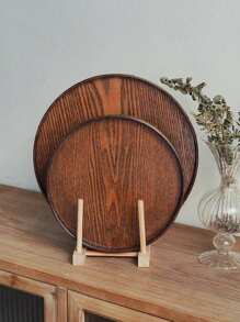 1 个木制托盘，用于盛放食物、小吃、饮料、寿司、牛排、披萨、甜点、蛋糕、面包、早餐托盘、咖啡托盘、茶托盘、熟食拼盘、厨房、圣诞礼物