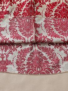 Tween Girl Floral Print Pattern Cap Sleeve Waist Gathered Long Dress